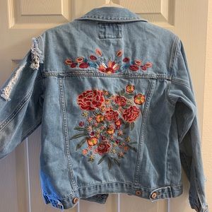 Embroidered jean jacket